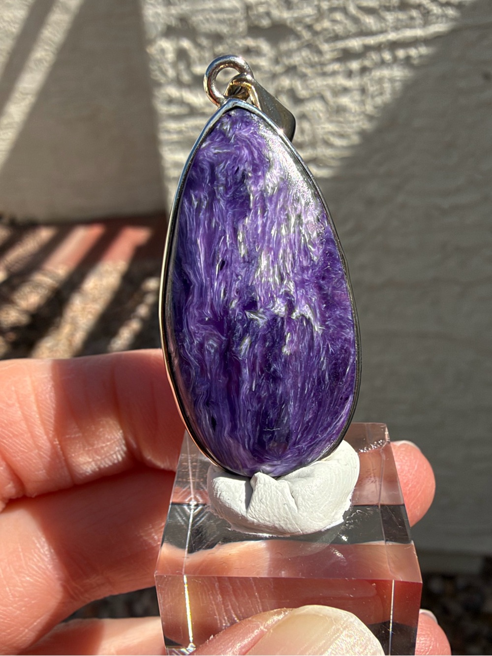 Charoite Sterling Silver Pendant